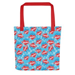 Hot Wheels Heart with Flame Tote Bag