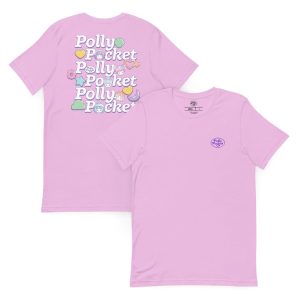 Polly Pocket Icons Embroidered Pink T-Shirt